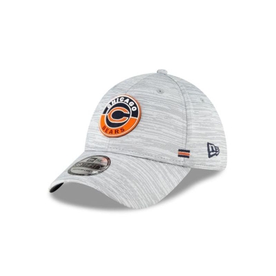 Grey Chicago Bears Hat - New Era NFL Official NFL Fall Sideline 39THIRTY Stretch Fit Caps USA1032957